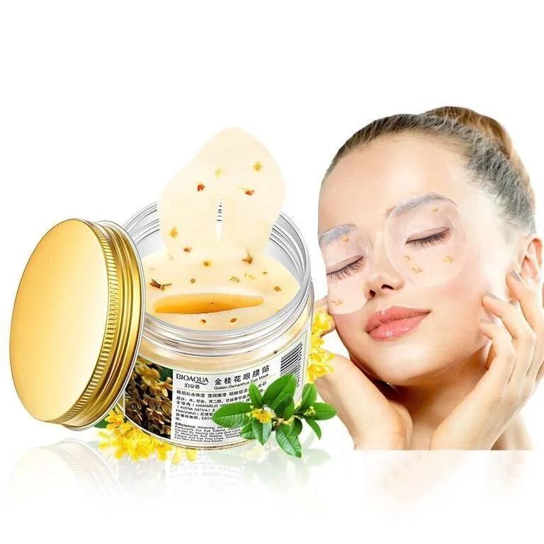 Маска для кожи вокруг глаз Bioaqua Golden Osmanthus eye mask 80 патчей