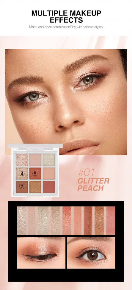 Тени для век 9 цветов O.TWO.O арт. YJ001 №02 10 g.