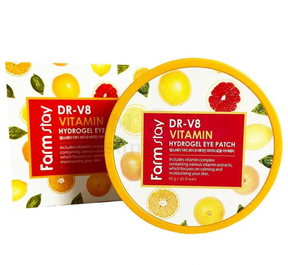 Гидрогелевые патчи для области вокруг глаз FarmStay DR-V8 Vitamin Hydrogel Eye Patch 60шт