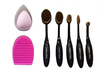 Набор HudaBeauty (5 кистей+ бьюти блендер)