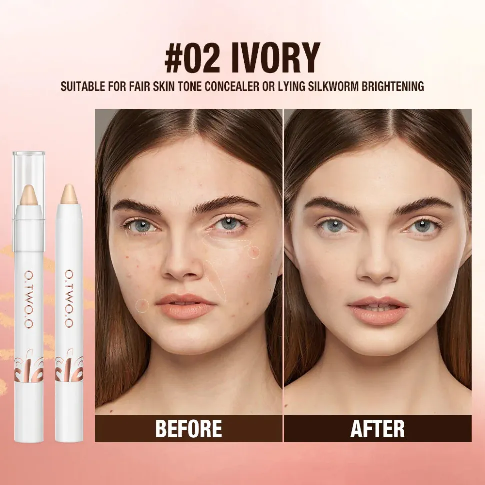 O.TWO.O Универсальный стик для макияжа Multi-purpose Makeup stick With Concealer Eyeshadow Highlighter Pencil SC058 #01 Milk