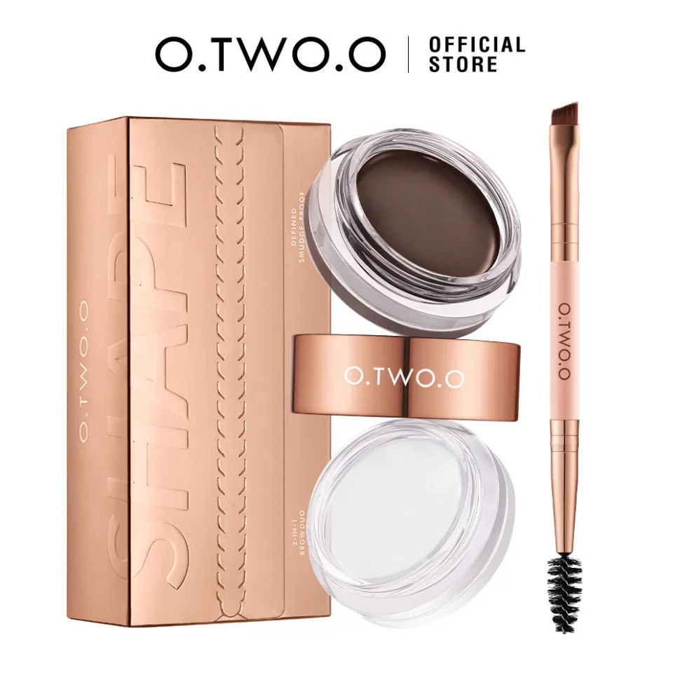 Восковой гель для бровей O.TWO.O, 2 в 1 SC069 #03 Темно-коричневый