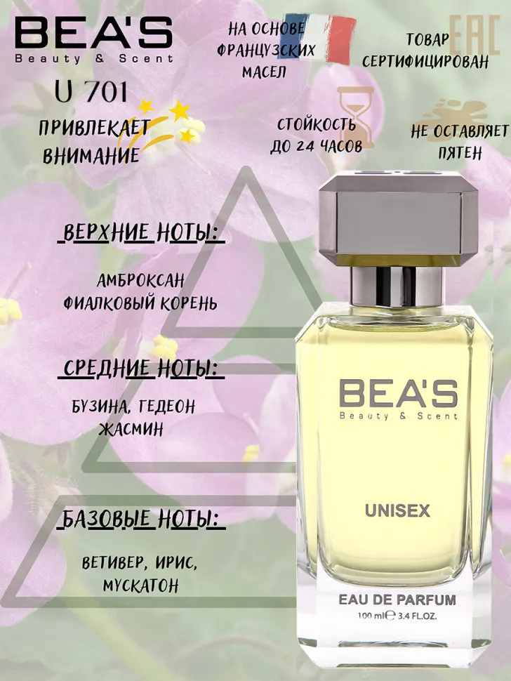 Парфюм Beas 100 ml U 701 Escentric 02 Molecules unisex