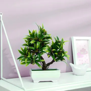 Искусственный Бонсай в горшке "Желтый"