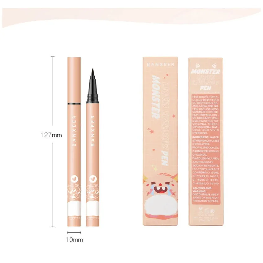Жидкая подводка-карандаш для глаз Banxeer Monster Liquid Eyebrow Pen 1 ml Цвет №01 (Арт: BM12)