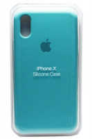Силиконовый чехол для iPhone X (Бирюзовый)