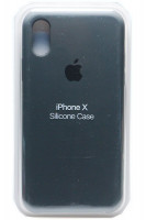 Силиконовый чехол для iPhone X (Черный)