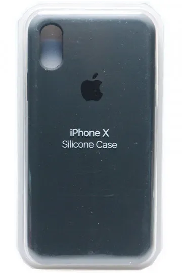 Силиконовый чехол для Айфон X (Черный)