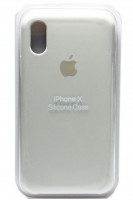Силиконовый чехол для iPhone X светло-серый