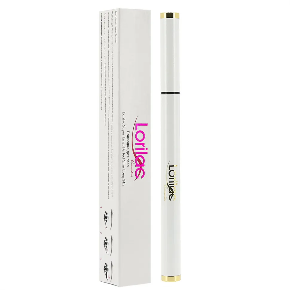 Подводка тонкая для глаз Lorilac черная 2 ml арт. 3