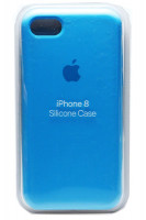 Силиконовый чехол для iPhone 7/8 ярко-голубой