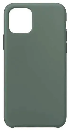Силиконовый чехол для Айфон 12  Pro Max (Серо-зеленый)
