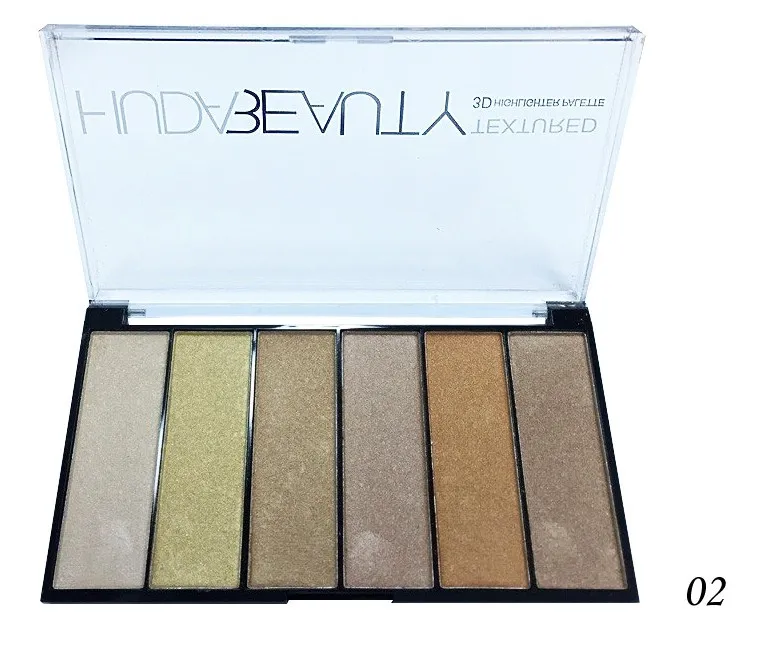 Палетка хайлайтеров Huda Beauty Textured 3D 6*9.5g