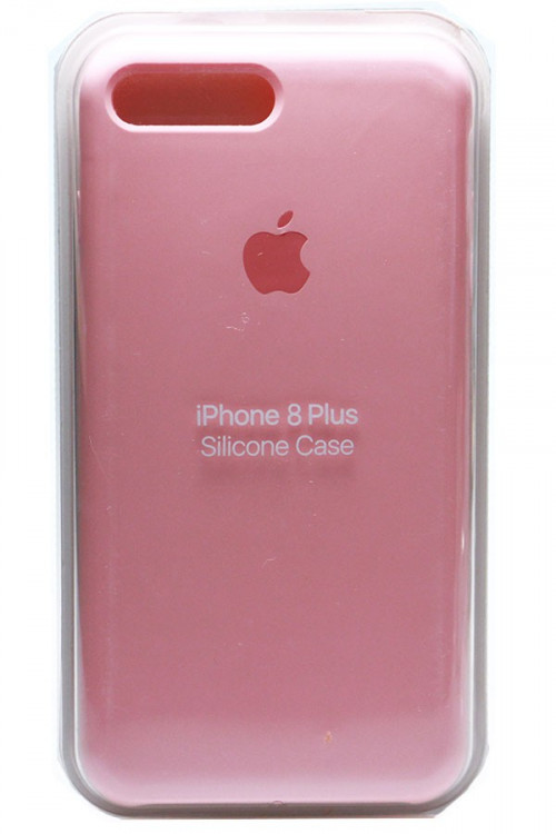 Силиконовый чехол для Айфон 7/8 Plus темно-розовый