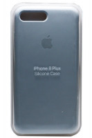 Силиконовый чехол для iPhone 7/8 Plus серо-синий