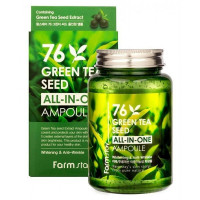 Многофункциональная ампульная сыворотка с экстрактом зеленого чая Farmstay 76 Green Tea All In One Ampoule 250ml