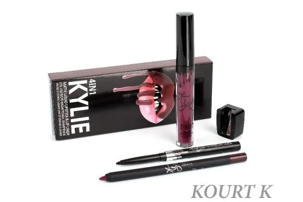 Набор Kylie 4in1 (карандаши для губ и глаз + жидкая помада + точилка) 12шт