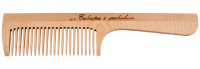 Расчёска с ручкой, частый зуб 197 мм