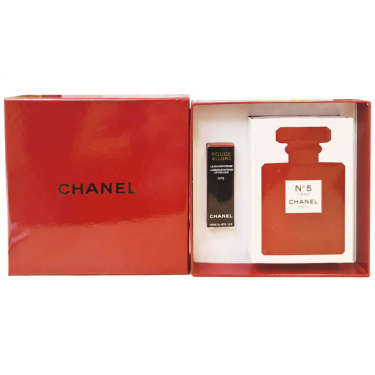 Набор Chanel Парфюм N°5 100 ml + Губная помада Rouge Allure  (new)