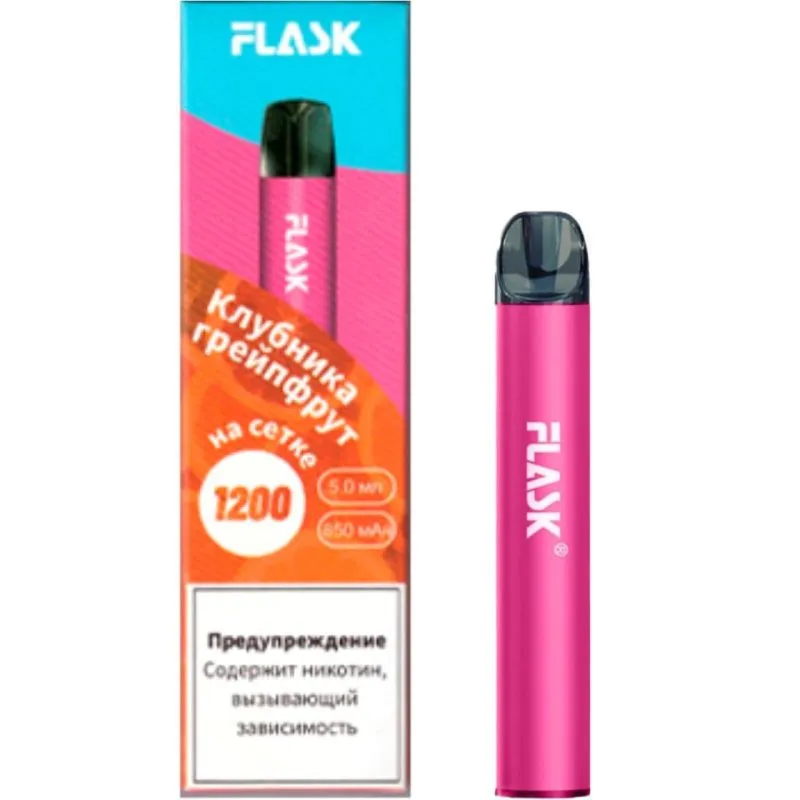 Эл. сиг.  Flask - Клубника Грейпфрут 2%, 1200 Тяг