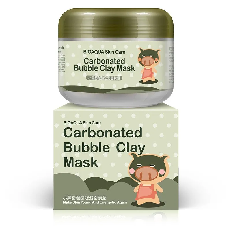 Кислородная маска с глиной Bioaqua Little black pig bubble mask mud 100g 0511