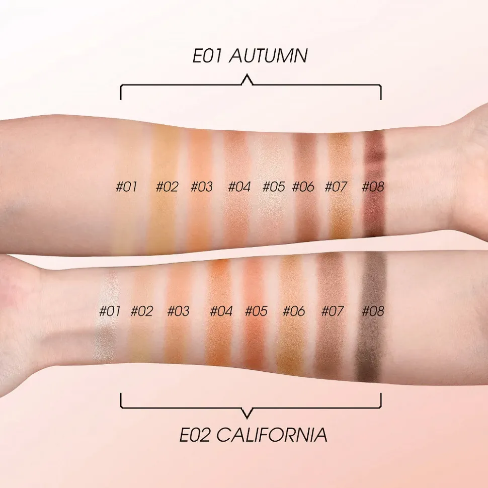 Палетка теней для век O.TWO.O, 9 цветов EM014-01