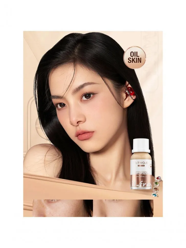 Тональный крем с матовым покрытием  для жирной кожи O.TWO.O sc038 #03 Warm Natural