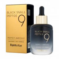 Омолаживающая сыворотка с комплексом из 9 пептидов FarmStay Black Snail & Peptide9 Perfect Ampoule 35 ml