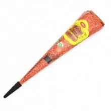 Хна для Мехенди Golecha быстросохнущая в конусе - оранжевая