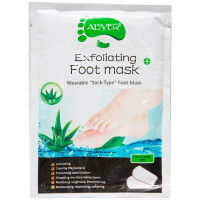 Маска-носки для ног Aliver Exfoliating Foot Mask Отшелушивающая - алоэ