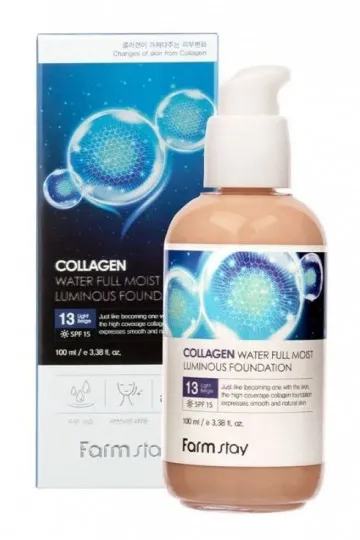 Тональный крем для лица с коллагеном Farm Stay Collagen Water Full Moist Luminous Foundation SPF15 100 ml #13