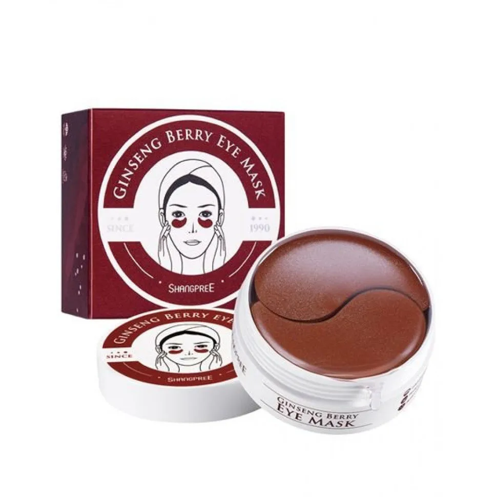 Shangpree Ginseng Berry Eye Mask патчи для глаз с экстрактом женьшеня 60шт - уценка (порвана коробка)