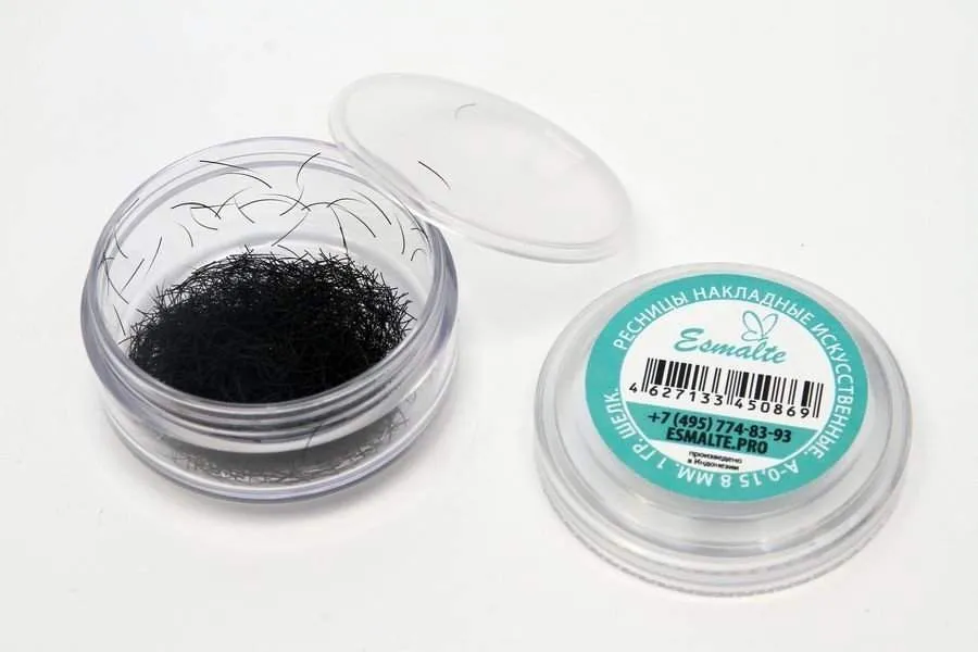 Ресницы Esmalte в банке A-0.15 - 8мм 1гр. Шелк