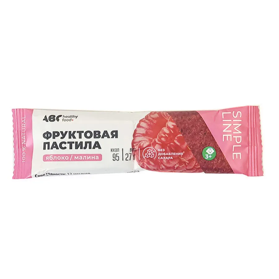 ABC Фруктовая пастила без сахара яблоко малина 27 гр.