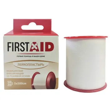 First Aid Пластырь медицинский фиксирующий 5х500см