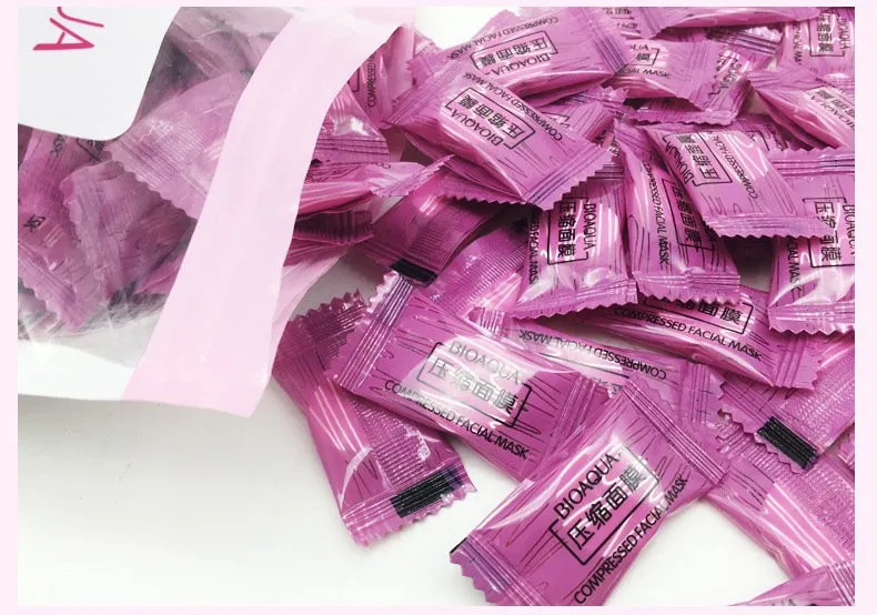 Прессованные маски-таблетки для лица BioAqua (100шт) 8135