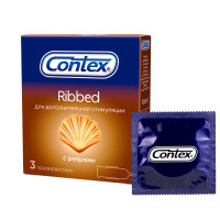 Презервативы Contex Ribbed с ребрами (3 шт. в упаковке)