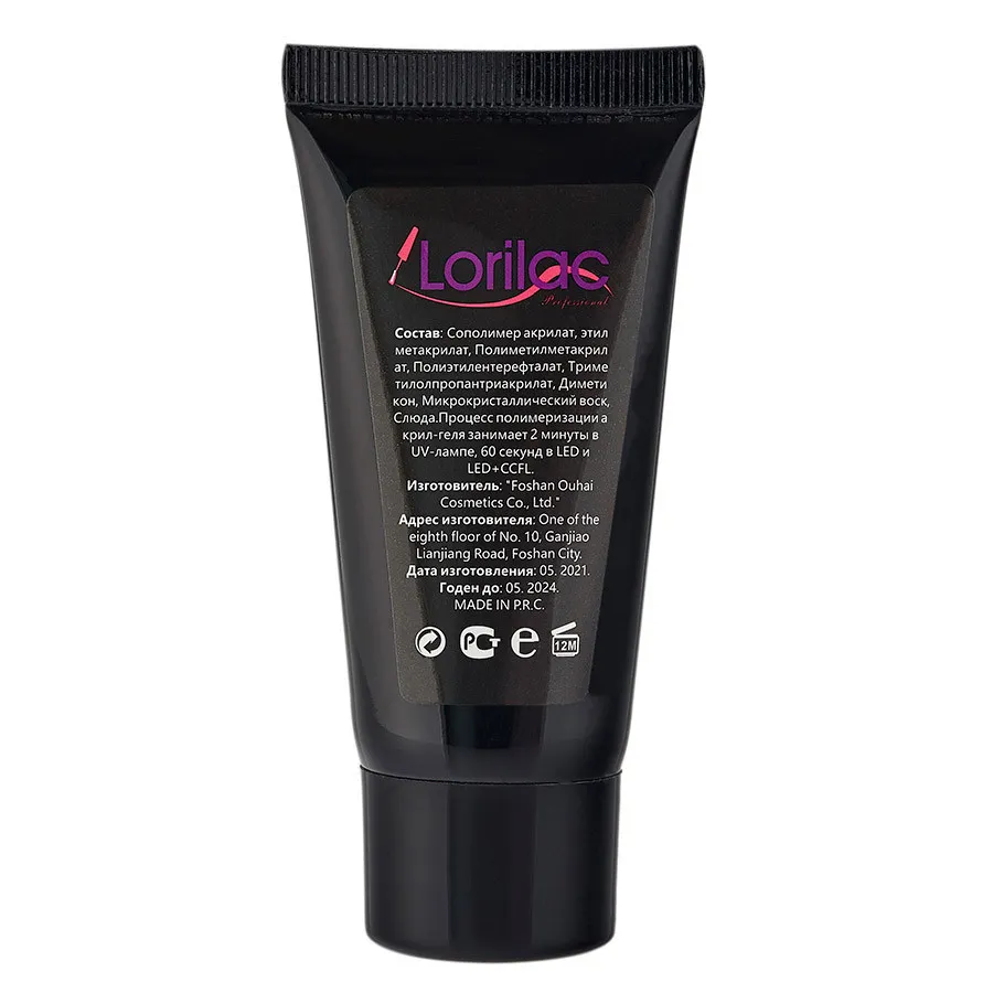 Акрил гель Lorilac 30 ml. арт. 1 (прозрачный)