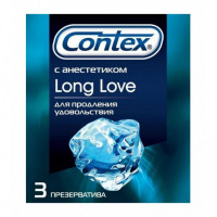 Презервативы Contex Long Love с анестетиком 3 шт. в упаковке