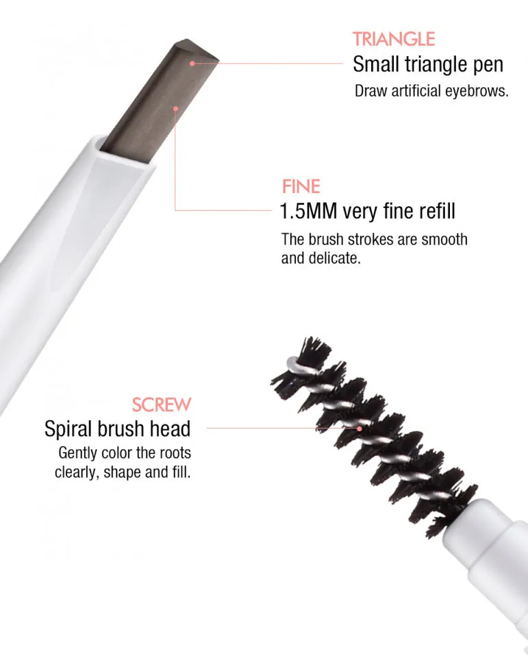 O.TWO.O Карандаш для бровей выдвижной арт. SC014 #01 dark grey 0.12 g.