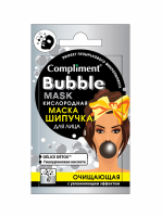 Compliment BUBBLE MASK кислородная маска-шипучка для лица очищающая с увлажняющим эффектом, 7мл
