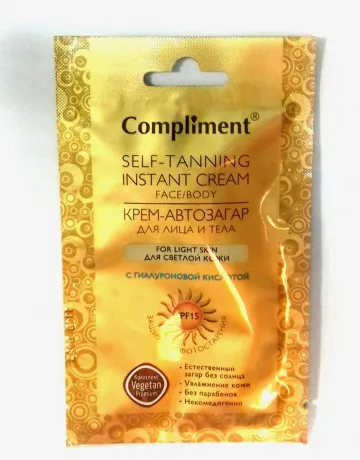 Крем-автозагар  для лица и тела Compliment для светлой кожи 15ml
