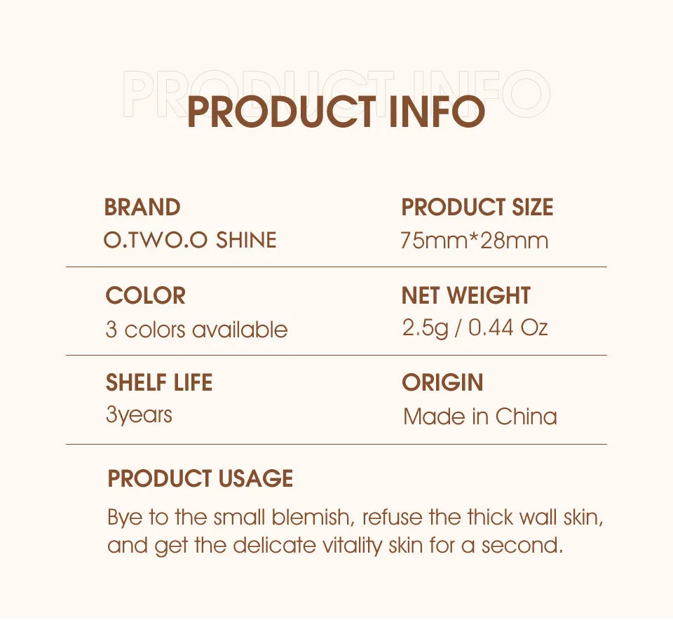 O.TWO.O BB-крем для лица - кушон арт. SE003 #1 pink white 2.5 g