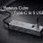 USB-концентратор Hoco Baseus Cube HUB Adapter Type-C to USB 3.0*3+USB2.0*2 (темно-серый)
