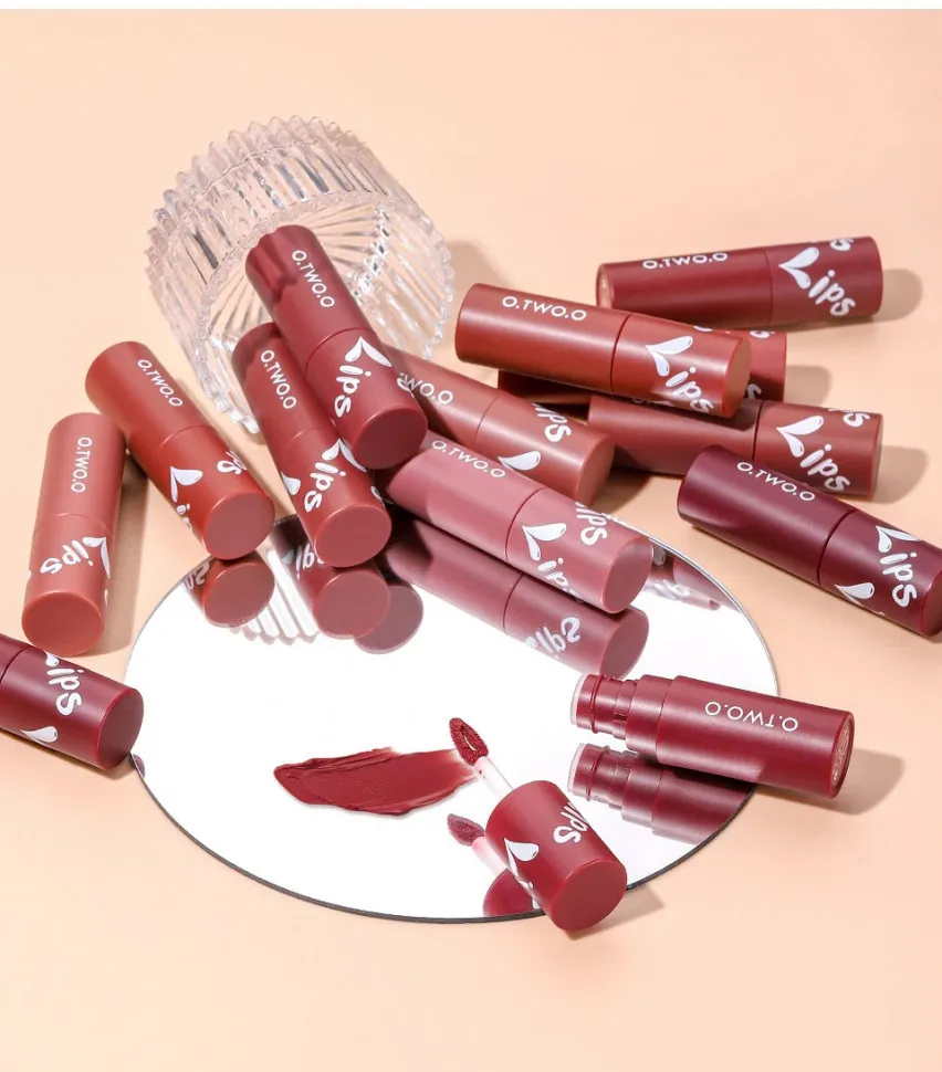 Матовая губная жидкая губная помада O.TWO.O 2 мл - арт 9144 #01 Розово-коричневый