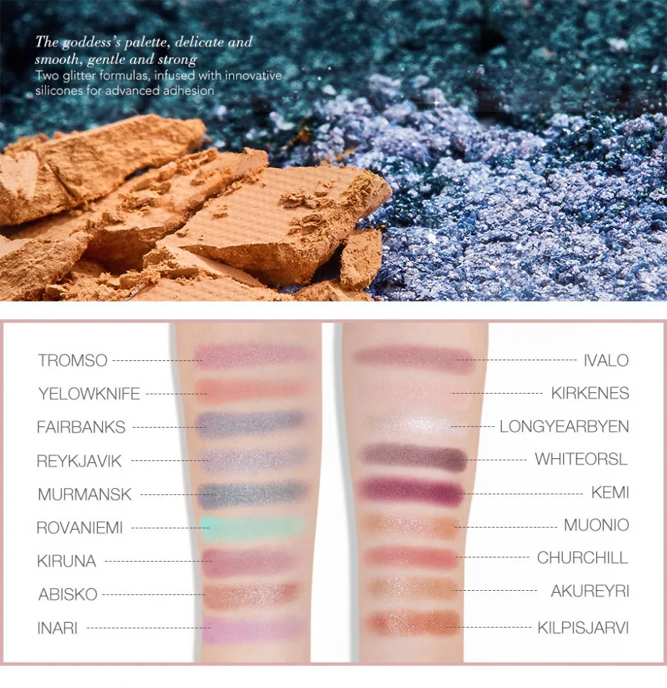 Палетка блестящих матовых теней для век O.TWO.O арт. 1006 18 g.