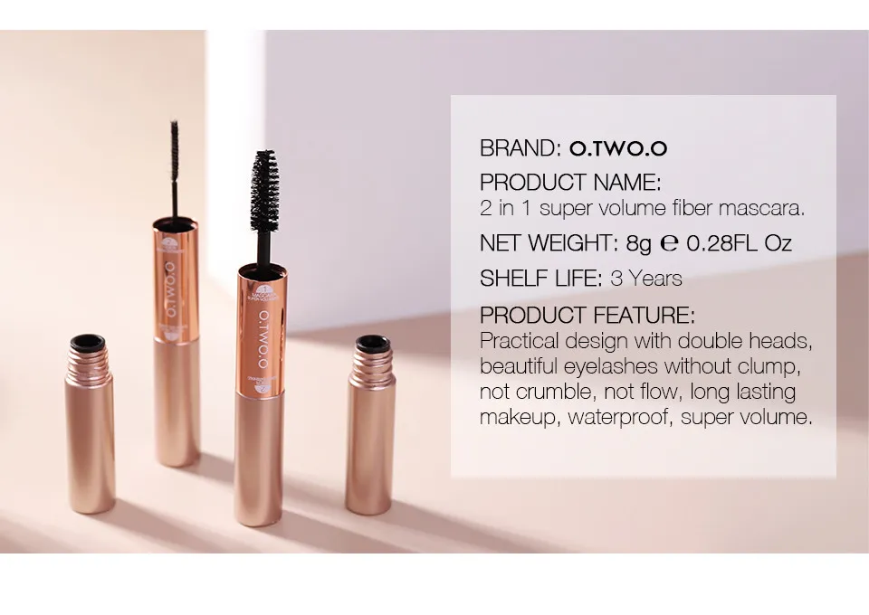 Тушь для ресниц 4D из шелкового волокна O.TWO.O арт. 9135