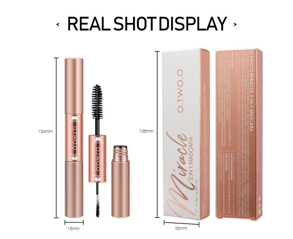 Тушь для ресниц 4D из шелкового волокна O.TWO.O арт. 9135