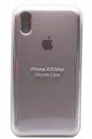 Силиконовый чехол для iPhone XS Max серебристый