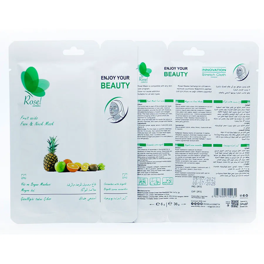 Маски для лица Rosel Cosmetics Face Mask Fruit acids